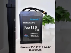 헤리윈 12S 44.4V 22000mAh 리포 드론 배터리 25C 소프트팩