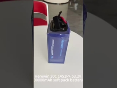 여기에 30000mAh 14S 53.2V 25C 리포 UAV 배터리가 있습니다.