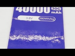 3.8V 40000mAh 리포 배터리 단일 셀 25C