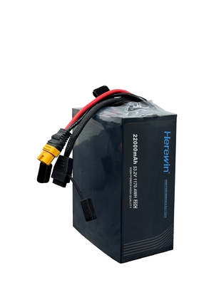 주문 소프트팩 25C 드론 리포 포지 배터리 헤리윈 14S1P 22Ah 53.2V UAV 배터리 팩 온라인 제조