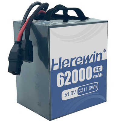 주문 UAV 반 고체 상태 배터리 이리윈 62000mAh 14S2P 51.8V 에너지 저장 솔루션 온라인 제조