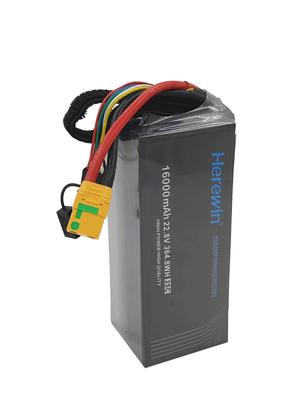 6S1P 16000mAh 22.8V 25C 헤리윈 배터리 LiHv 드론 배터리 팩