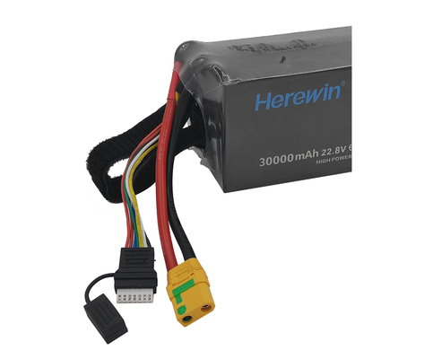 22.8V 30000mAh 고전압 UAV 배터리 팩 톡 셀 여기 6S1P 드론 배터리