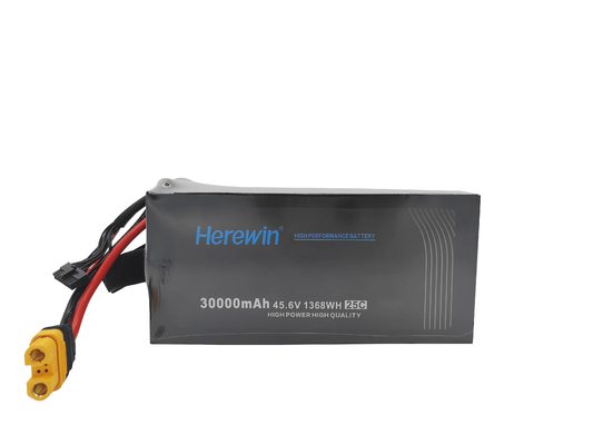 12S1P 소프트팩 45.6V LiHv Uav 드론 배터리 25C 30000mAh 6.9kg