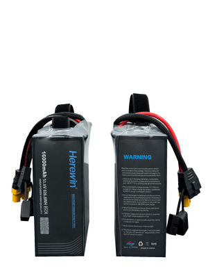 UAV 드론 배터리 헤리윈 14S1P 51.8V 16000mAh 25C 소프트 팩 리포 UAV 배터리