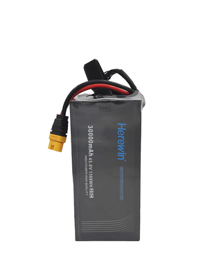 12S 45.6V 30000mAh LiHv 소프트팩 UAV 배터리 25C 헤리윈 배터리
