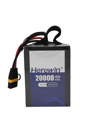 드론 리포 배터리 여리윈 20000mAh 53.2 V 소프트 팩 드론 어그리 UAV 배터리 팩
