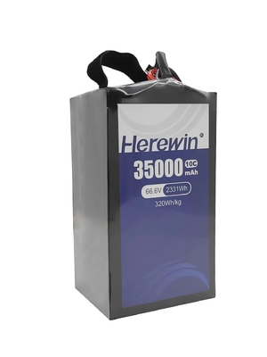 헤리윈 반 고체 배터리 18S 66.6V 35000mAh 신뢰할 수 있는 품질 소프트 팩 배터리