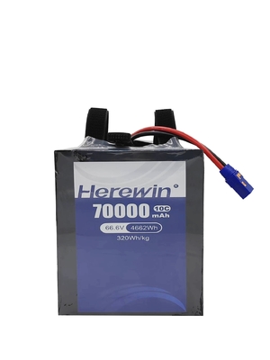 이리윈 UAV 18S 66.6V 70000mAh 높은 에너지 밀도 배터리용 반 고체 배터리