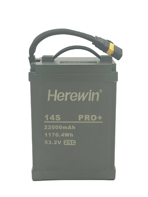 헤리윈 14S1P 프로+ 22000mAh 25C 배charge 스프레이어 UAV 배터리 53.2V 알루미늄 합금 껍질