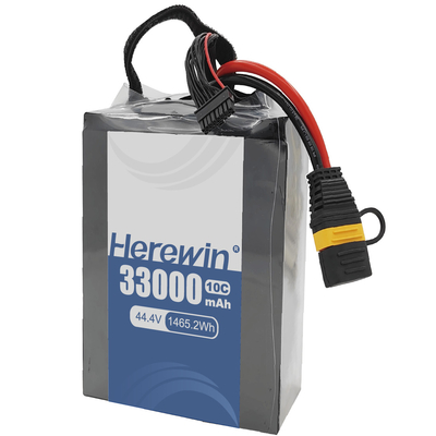UAV 반 고체 상태 배터리 12S 44.4V 33000mAh Herewin 배터리의 가볍고 고 용량 에너지 솔루션