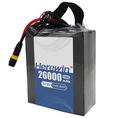 헤리윈 반성형 배터리 14S 51.8V 26000mAh 드론 전원을 위한 빠른 충전