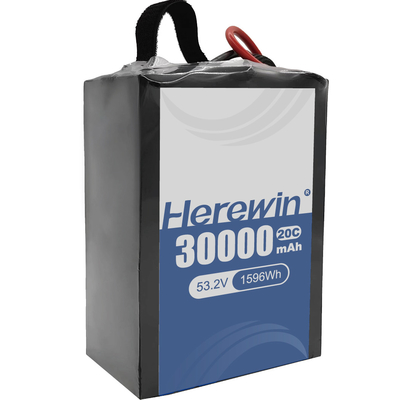 30000mAh 용량 여기에 반 고체 상태 배터리 14S 53.2V 빠른 충전 및 가벼운 디자인